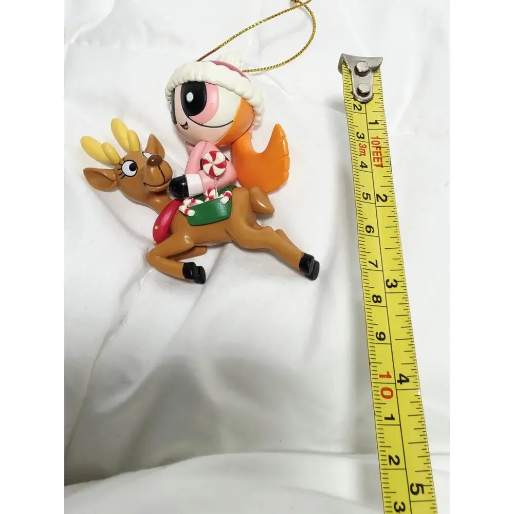 Powerpuff Girls Christmas Ornament Blossom Riding Reindeer Cartoon Network 2002